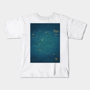 Night Sky Constellations - Draco Kids T-Shirt